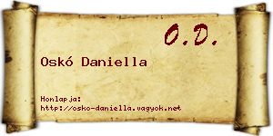 Oskó Daniella névjegykártya